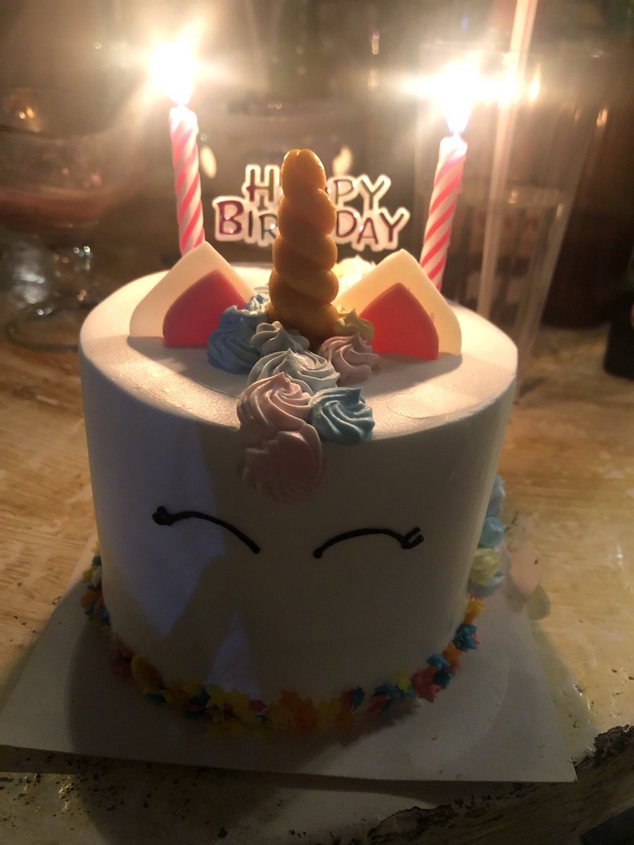 shiv211's tweet photo. So my girls got me an unicorn 🦄 cake, I was like I’m not even close to liking this of a person then why?! They said they got this cause I’m unique and magical all at once. So yeah. 😊 #blessed29 #21012020 https://t.co/aZJgHRUJqa