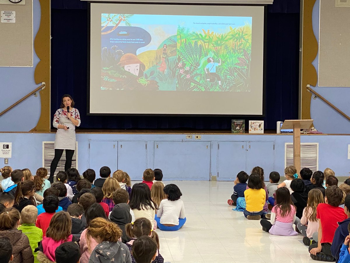 Fabulous author presentation today from Marshall Lane parent <a href="/ChristineNEvans/">Christine Evans UPDATES ONLY</a> about her book “Evelyn the Adventurous Entomologist “. Our students really enjoyed it!