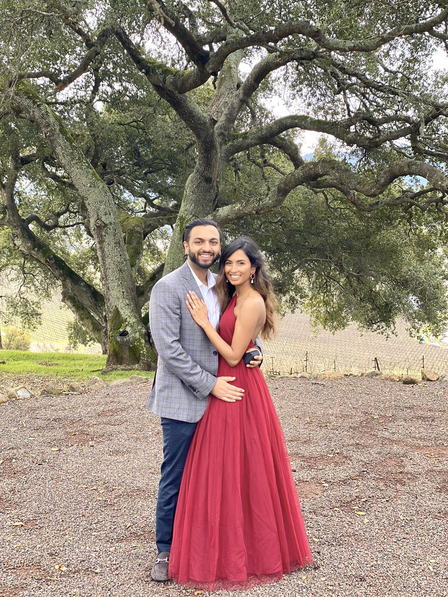OotKala's tweet photo. Some moments in real life, feel just like a dream. I just said yes to the love of my life when he asked me to marry him 💍 #IDo #Deepkala #SanFrancisco #January23rd #OurFirstDateWasToday8YearsAgo https://t.co/nmMYbtNDGu