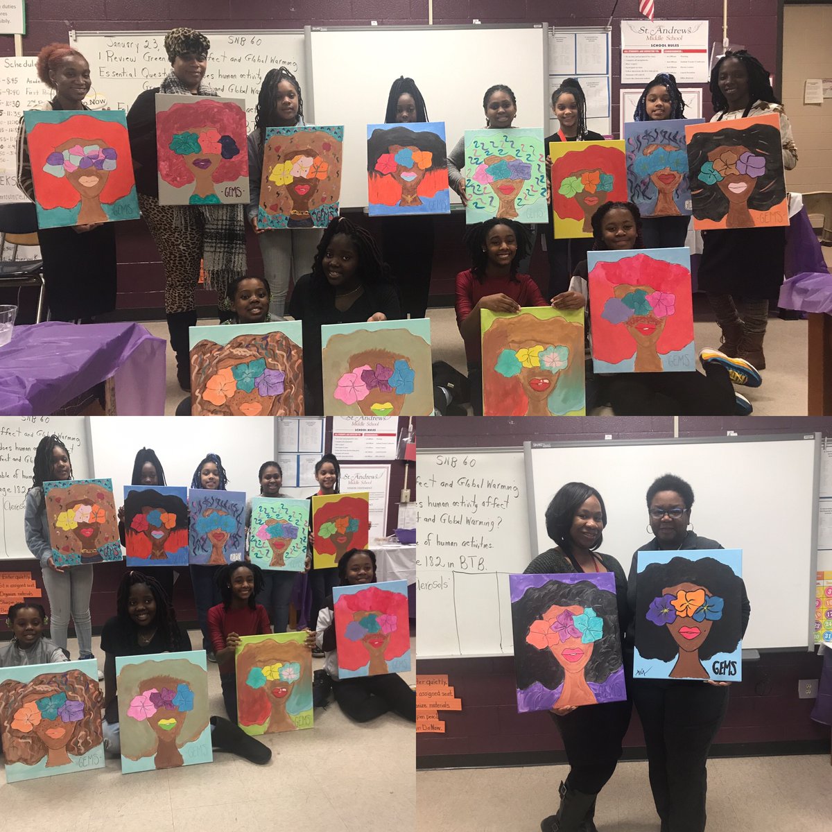 Tevelyn (@tevelyn3) on Twitter photo Sixth grade girls mentoring program, Saints G. E. M. S. Arts and Culture Activity. Paint and Design: An Empowering Self-Portrait. <a href="/SAMSSaintsSoar/">St Andrews MS Saints</a> <a href="/JamettaHodges/">Mrs. Hodges-Stewart</a> <a href="/jlayned/">Jody Davidson</a> Sixth grade girls mentoring program, Saints G. E. M. S. Arts and Culture Activity. Paint and Design: An Empowering Self-Portrait. <a href="/SAMSSaintsSoar/">St Andrews MS Saints</a> <a href="/JamettaHodges/">Mrs. Hodges-Stewart</a> <a href="/jlayned/">Jody Davidson</a>
