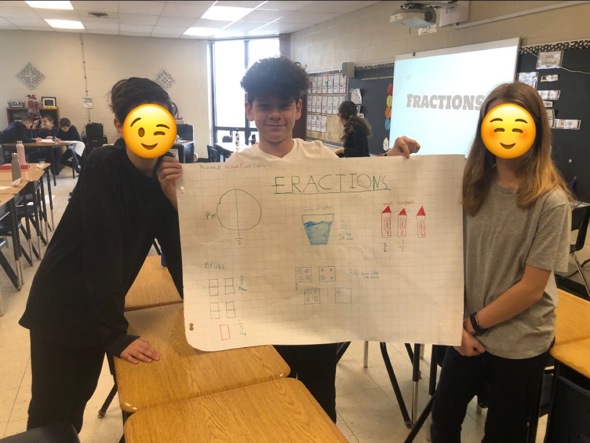 MsCano3's tweet photo. Today we made connections to fractions and our world ππ§ π§© #MeaningfulConnections #DeepeningOurUnderstanding #MathHook @47Icn https://t.co/tA9S2jPxNh