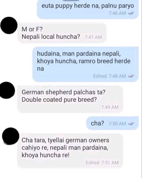 Lmao. Fb ma bhettako hai