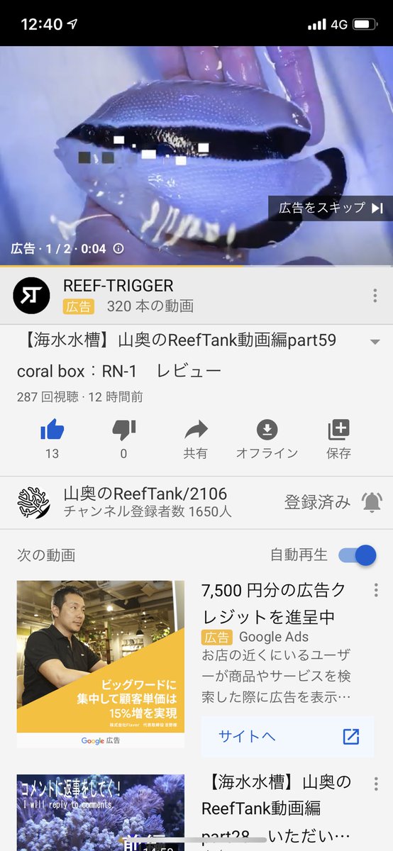 weburrfish's tweet photo. おおおー

@2106Reeftank さんの動画でもでたー✨

だから今日は早く帰るぞぉー😆

#RTCM https://t.co/eUmCTLIytm