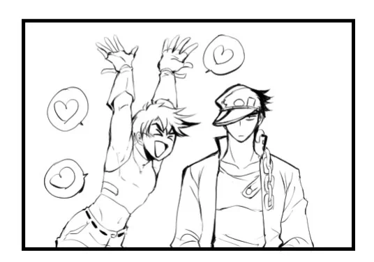 承ジョセ描きたくて描いてたんだけど
セフちゃん両右手の男になってるのめちゃウケるから見て??????????? 