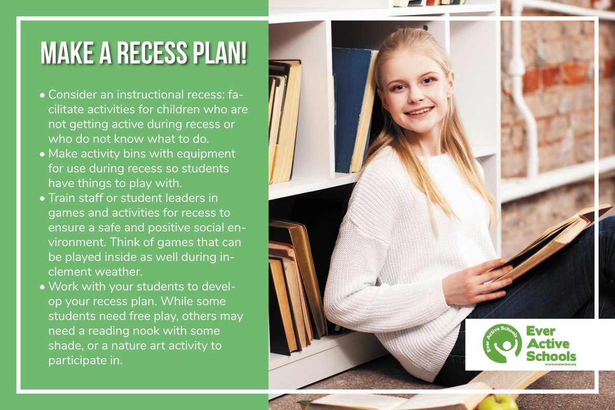 EverActiveAB's tweet photo. Use these tips to support #recessplanning that will include student voice, and create a #recess plan that will meet the needs of all students.
#RecessFacts  #RecessMatters  #ReDefiningRecess
@albertaHPEC @CASSalberta @CSL_Leaders @Abschoolcouncil @bfflnetwork https://t.co/U7fcpSsofX