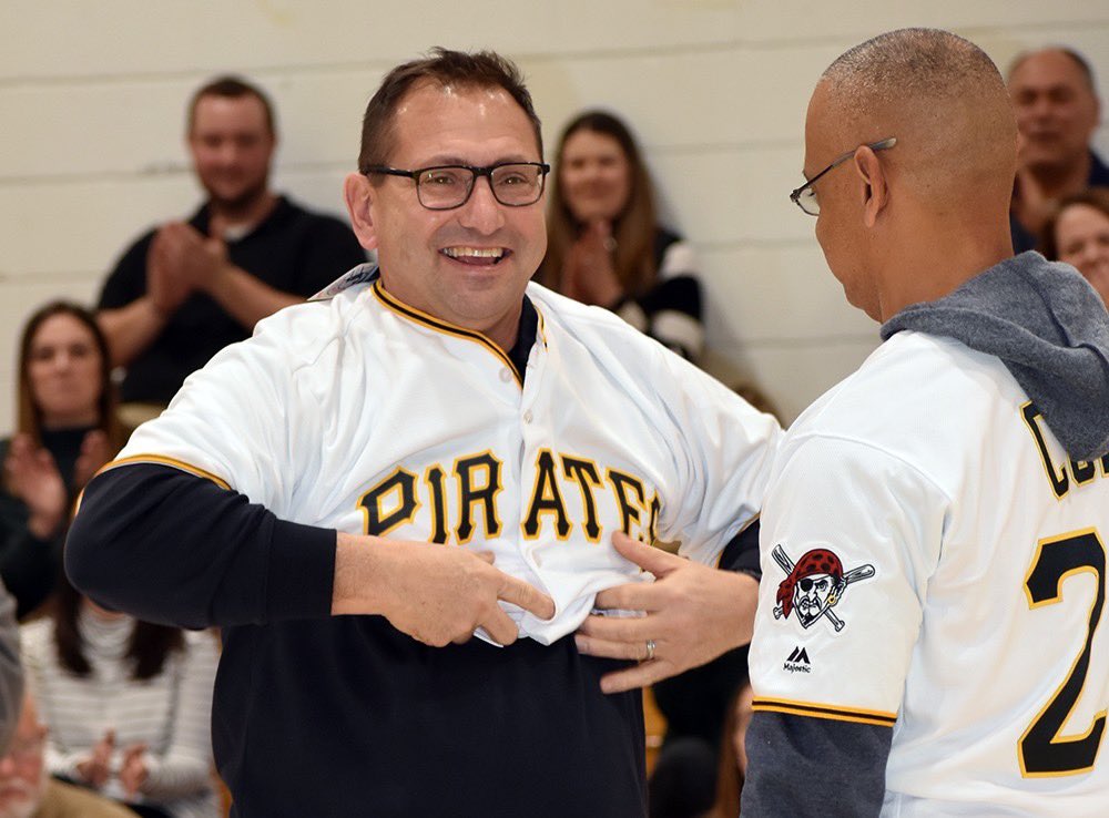 MarsAreaSD's tweet photo. 👏🎉Congratulations to Joe Joswiak, Mars Area Middle School health &amp; physical education teacher. He was named an “All Star Teacher” today by the Pittsburgh Pirates and Pirates Charities. #greatthingstodo #marsarea #pirates https://t.co/m5Blv79bzC
