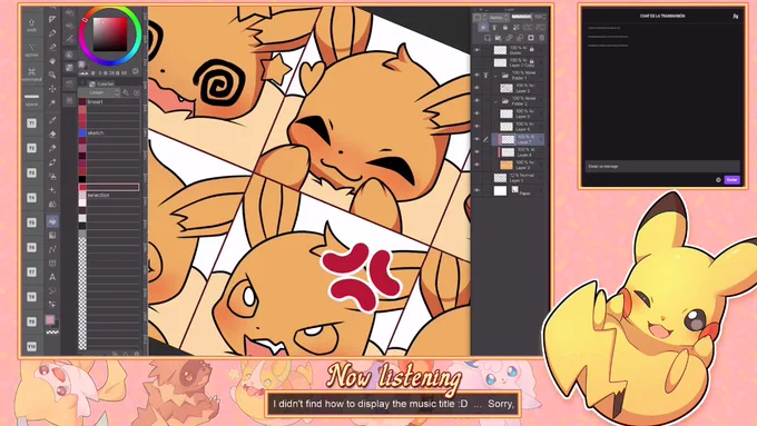 I'm streaming right now ^^  Just working on some emotes :3
https://t.co/jZQrOvDNfw 