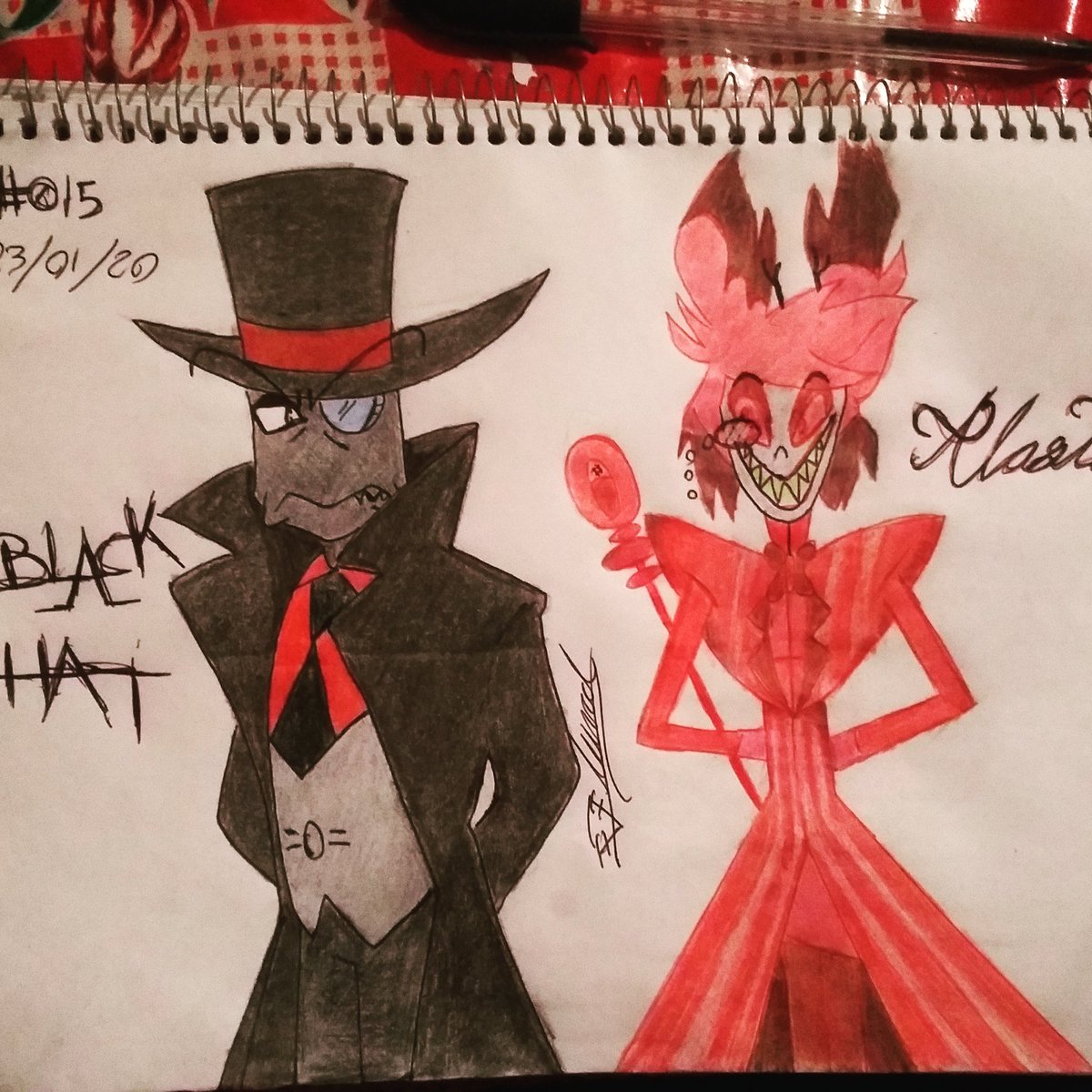 #365diasdibujando 
015
#hazbinhotelalastor
#villanosblackhat