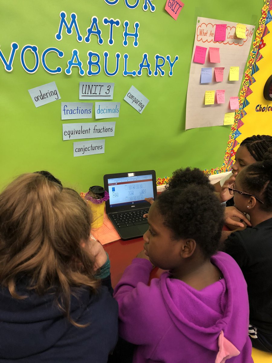 MsKKorczyk's tweet photo. Students working together, helping each other, and learning how to compare and order fractions! #struggle #lovelearning @LincolnSchool8 #shinebrightedison @MrsTariq14 https://t.co/1jR0eV4E1k