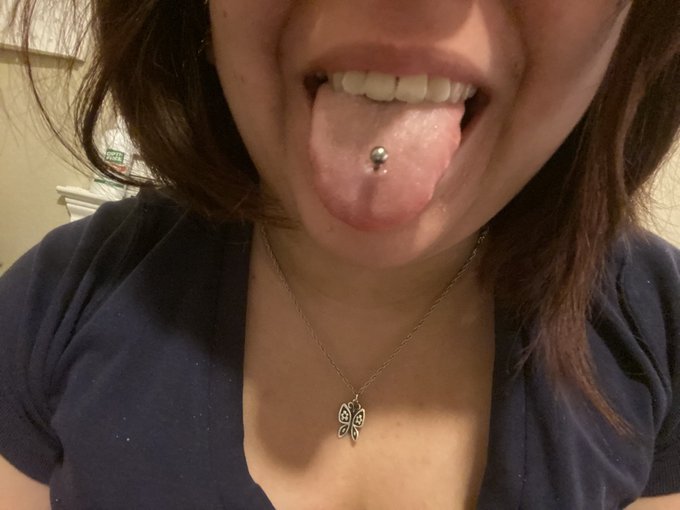So I finally did something I always wanted to do! I got my tongue pierced!! I did it last week but decided