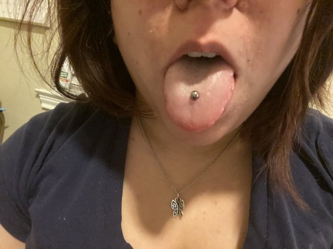 So I finally did something I always wanted to do! I got my tongue pierced!! I did it last week but decided