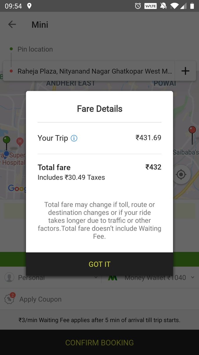 Great job <a href="/Uber_India/">Uber India</a> and <a href="/Olacabs/">Ola</a> essentially looting the people of money. I had to pay it yesterday coz I had a meeting, but this is robbery. Replace personal vehicles my ass. Saala Kal ke Ola main AC bhi nahin chal raha thaa barabar