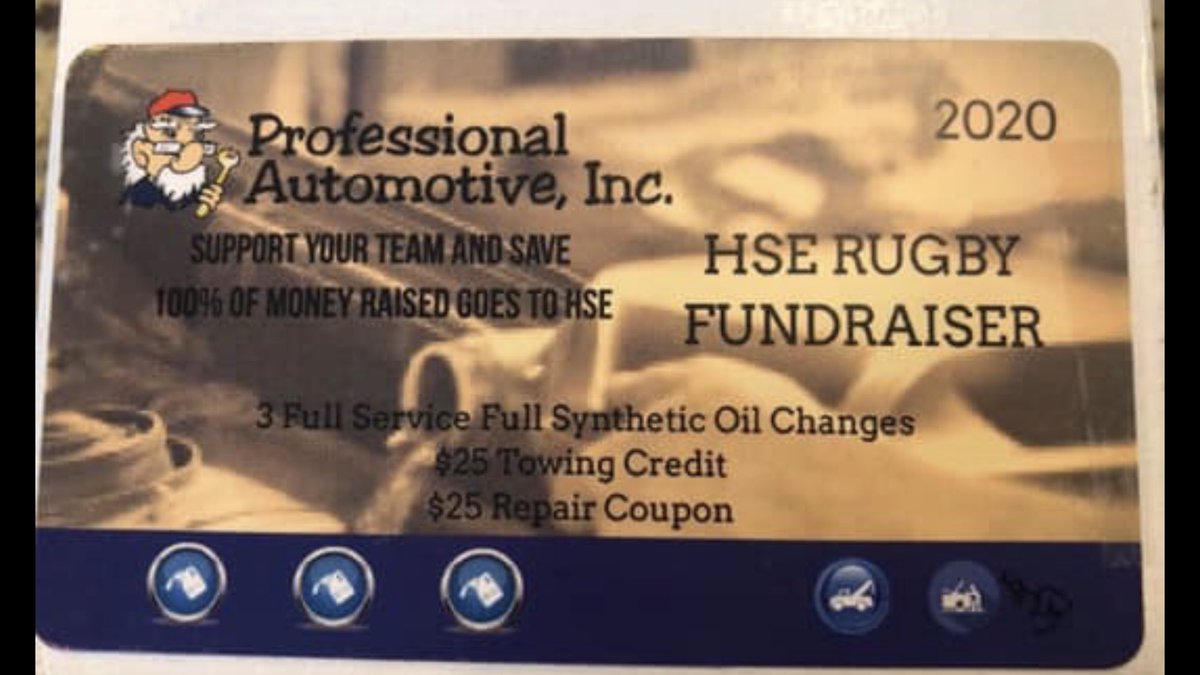 We still have oil change cards for professional automotive for sale! This is an amazing deal!! Once you go to Professional Automotive,You won’t go anywhere else!Players: if you sell 10 cards, you get your player kit free. if you sell 20 cards, you do not owe dues for the season!