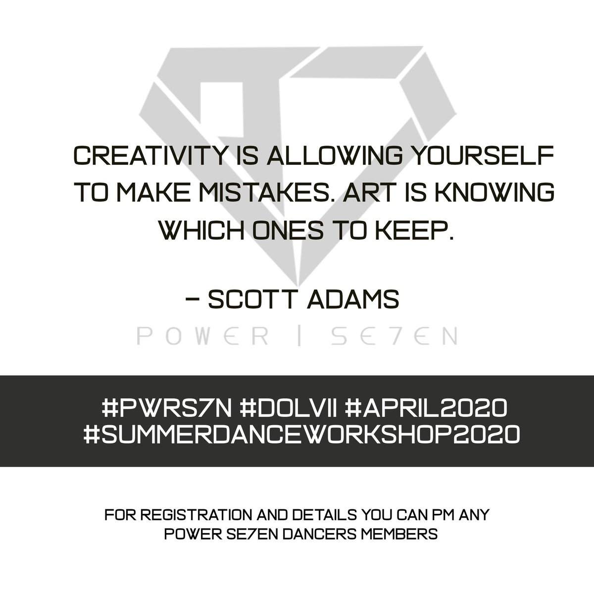 p7dancers's tweet photo. See youβll this coming April 2020! For registration and details you can pm any Power Se7en Dancers Members βΊοΈ
#PWRS7N #DOLVII #APRIL2020 #SUMMERDANCEWORKSHOP2020 #QOTD https://t.co/Hv2R3h7jsg