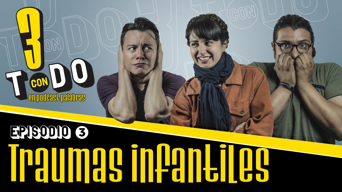 TresConTodoMX's tweet photo. ¡Nuevo episodio! https://t.co/HtHpNesfKI
#podcast #3CT #TresConTodoMX #niñez #traumas #conchaconnata #websode #episodio3 https://t.co/mUuRiYKsKJ