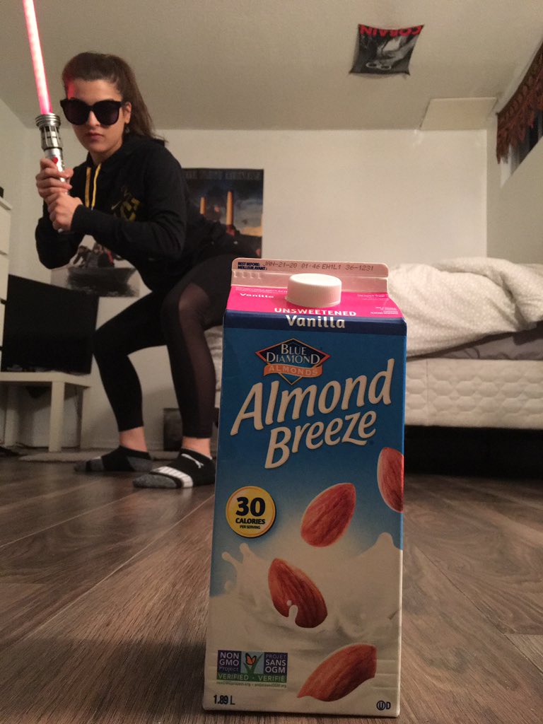 shitheadkat's tweet photo. heard almond milk is killing the bees https://t.co/vVnLC54hIg