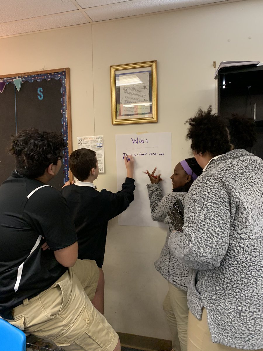 MsElliott_AMS's tweet photo. Tried out a new engagement strategy, today, and it was awesome! We did a Tour of Knowledge over the Israeli-Palestinian Conflict. It’s like they didn’t even know they were reading! #engagedlearning @atkinstornado @LISDsstudies https://t.co/uKeOUdhWCF