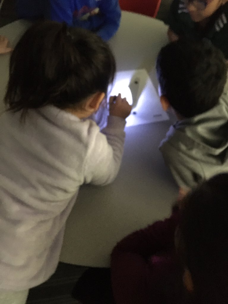 seek2teach1's tweet photo. Can a statues shadow move?! #WeSureWillFindOut #MysteryScience #FlashlightsAreFun #FirstGrade #ScienceRocks #ButCanItThough https://t.co/P1kmtafGEC