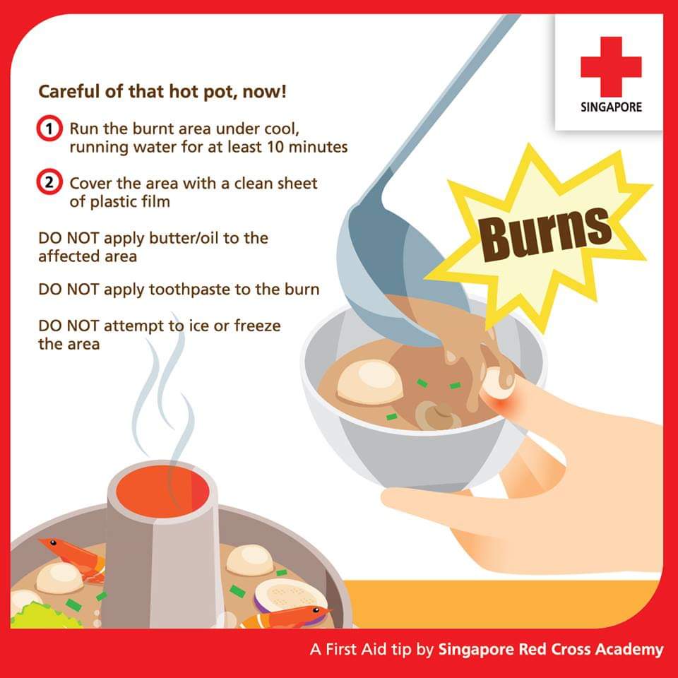 SGRedCross's tweet photo. It is the eve of the Lunar New Year and the day is not complete without reunion dinners with families and friends.
Here are some simple first aid tips to help deal with emergencies that may unexpectedly arise during the festive period! #alwaysprepared #firstaidforeveryone https://t.co/tywCXhcF4Y