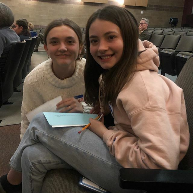 mayer_science's tweet photo. Thanks for joining me &amp; representing #CaseyMS at the PeakPlasticPeakAction event at Louisville MS tonight Gracie and Bridget! https://t.co/DuEriyuJn1