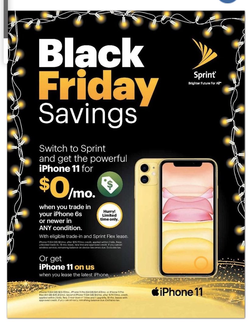 promovere's tweet photo. @sprint would love to know how you can sell a Black Friday deal for $15 yet charge $190 a month!? Shocking. https://t.co/FVUtpLVzdD