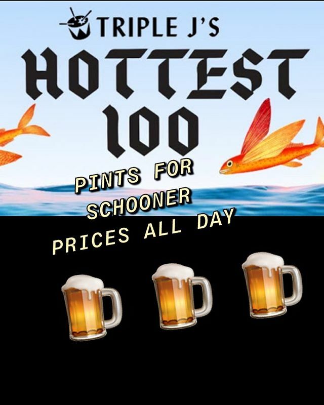 Come tomorrow and celebrate a year in music with us as we will be blasting the Hottest 100 Countdown all day long! 🎉 All day long we will be pouring Pints of beer at Schooner prices 🍺🍺🍺!!! #hottest100 #empirehotelannandale #pints #triplej ift.tt/2NSyILC