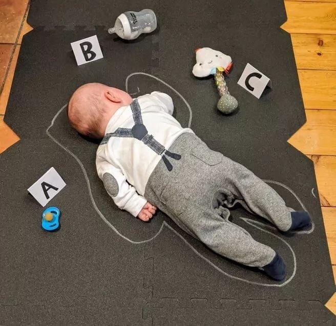 This is what happens when your Grandpa is a homicide detective and left to babysit 🤪🤦🏼‍♀️🤣