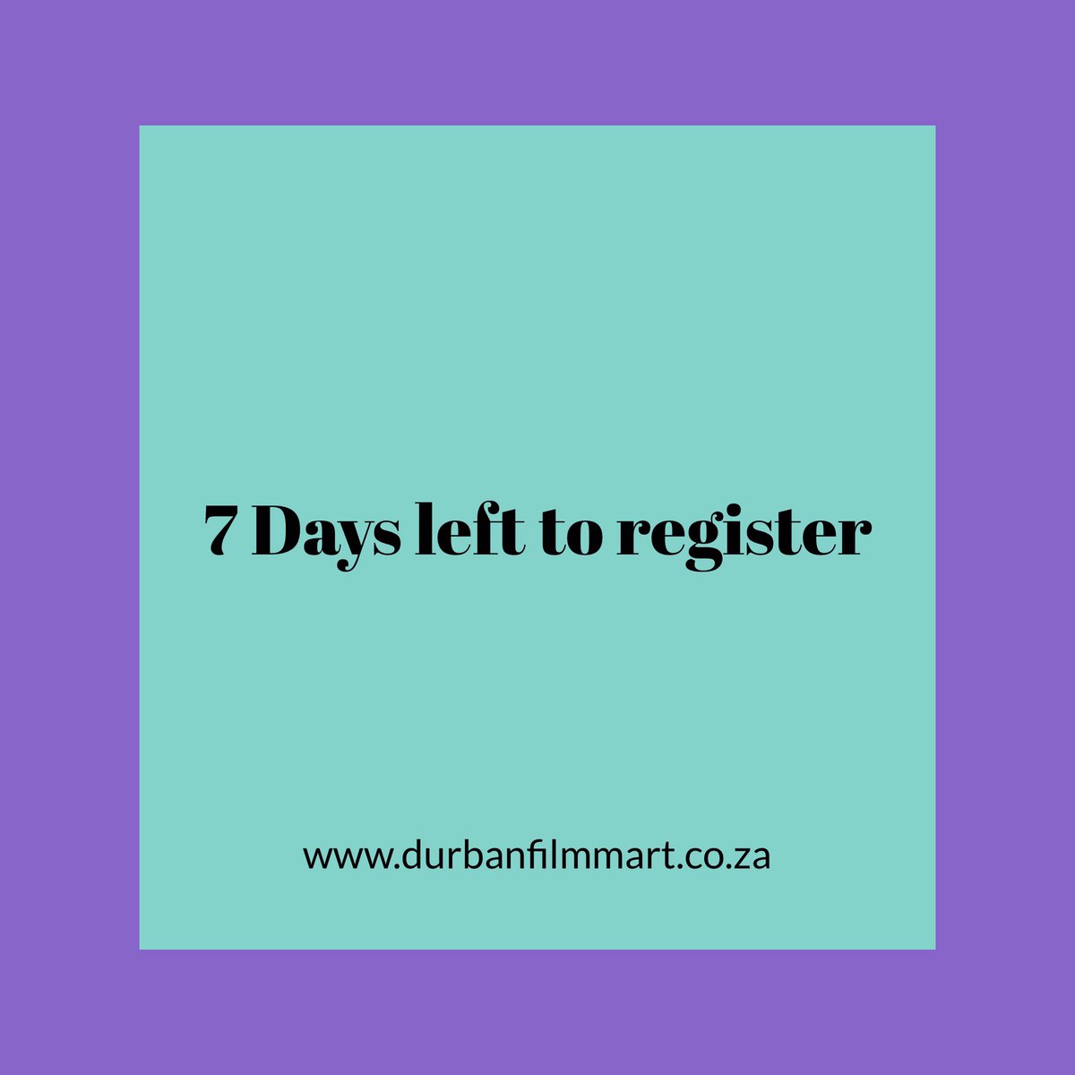 durbanfilmmart's tweet photo. 7 Days left to register and become part of Africa’s leading film market 

A reminder to all filmmakers, closing date for submissions for the 11th Durban FilmMart close on 31 January 2020, follow link below to website https://t.co/SYFzn5vwiK 

#DurbanFilmMart2020 #DFM20 #DFM11 https://t.co/ym7UKC76UE