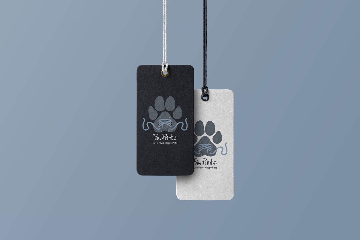 katieclarkspace's tweet photo. Logo design project and mockups. This is not a real company, just a design for fun. It’s a fake dog shoe company. #logo https://t.co/B3Q1MfTsNJ