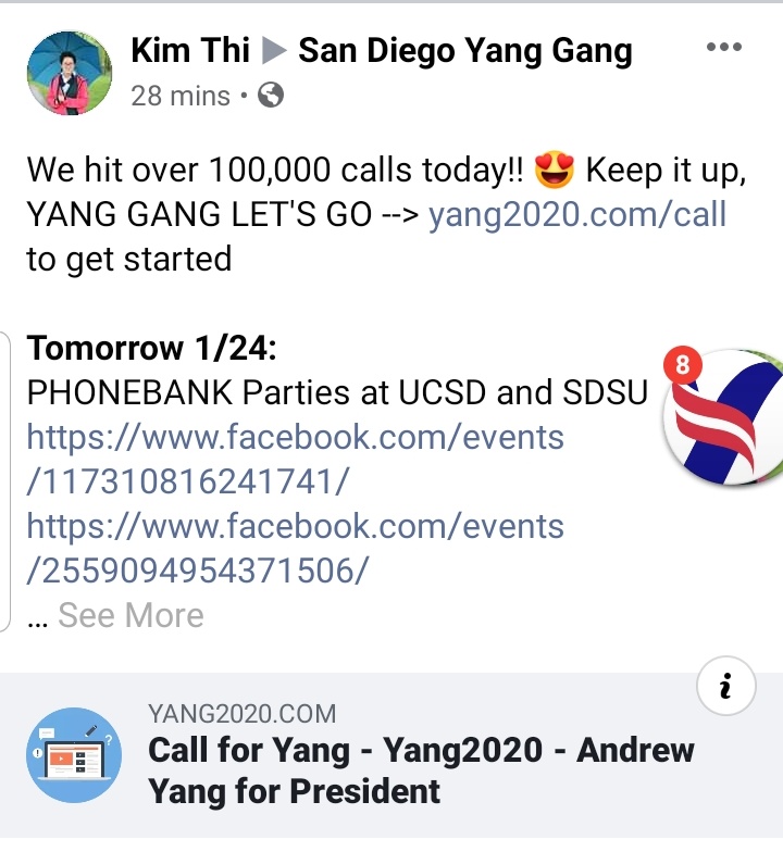 biobasedideas's tweet photo. Yesterday: 67k calls. Today: 100k+ calls. Tomorrow: ???
#YangGang
#YANGSURGE!!! #CallForYang!!!#TextForYang!!! https://t.co/qs3kKXwDA3
