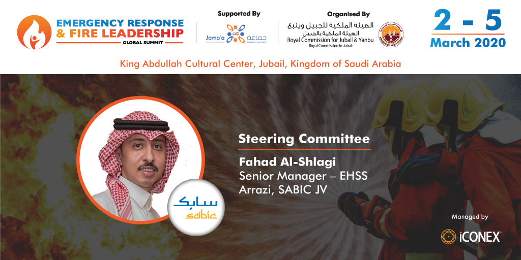 erfl_global's tweet photo. #ERFL2020 Welcomes Steering Committee- Fahad Al-Shlagi, Senior Manager- EHSS #Arrazi @SABIC
#RegisterNow 2-5 March 2020 #Jubail #KSA
For more, visit https://t.co/hGlTN3L5DX
#Conference #Exhibition #Fire #Leadership #Emergency #Response #ERFLGlobal https://t.co/KmZS4R04Cb