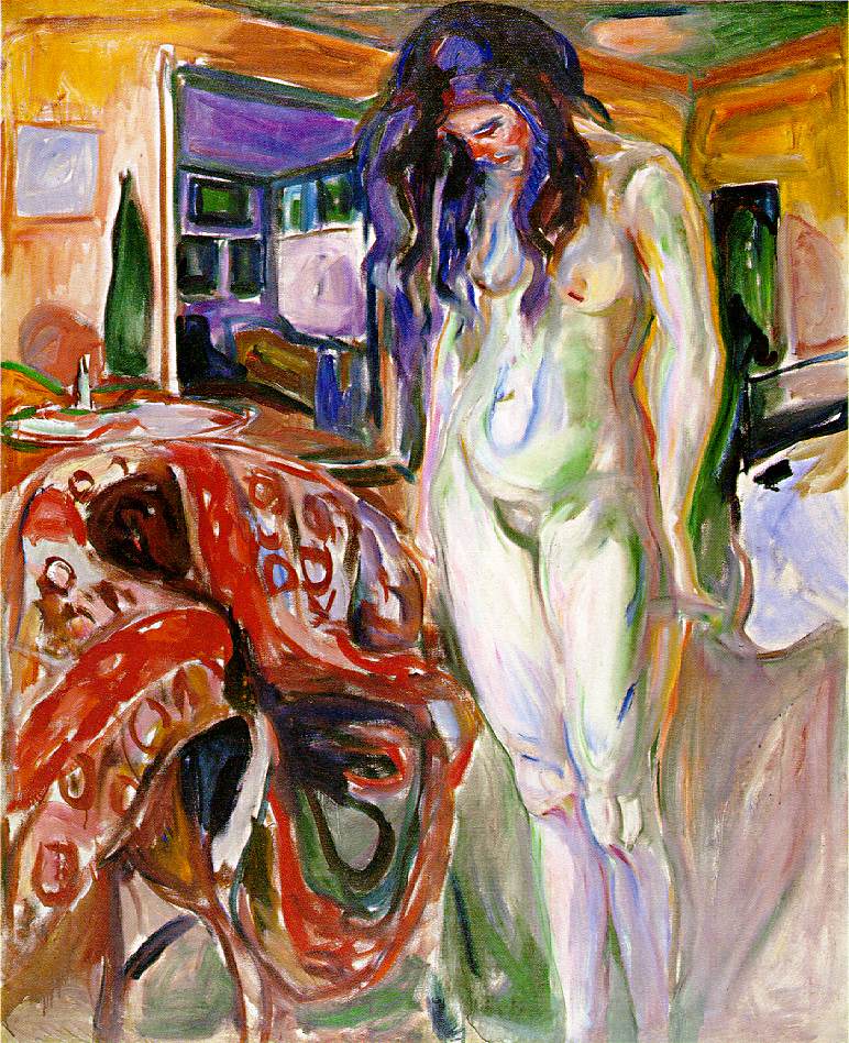 Model by the Wicker Chair (1919-1921) Edvard Munch's works -> art-art-art.net/munch/amp/