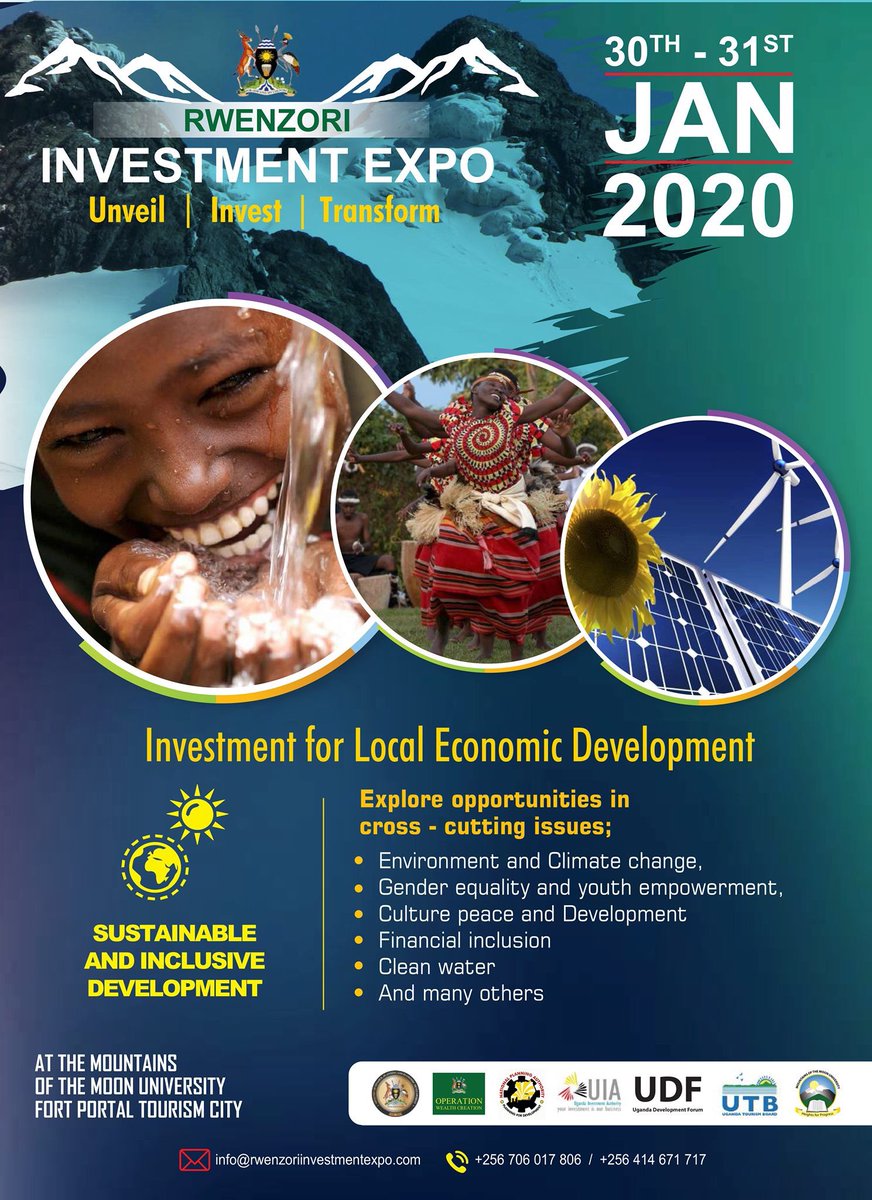 OWC_ug's tweet photo. Cross-cutting issues including Environment, Gender, ICT and Innovations as  enablers to growth and will be centers of focus for @GovUganda to increase equity, inclusion &amp; profitability in private enterprises. 
 #RwenzoriExpo
Unveil | Invest | Transform https://t.co/JZQhcMnT1S