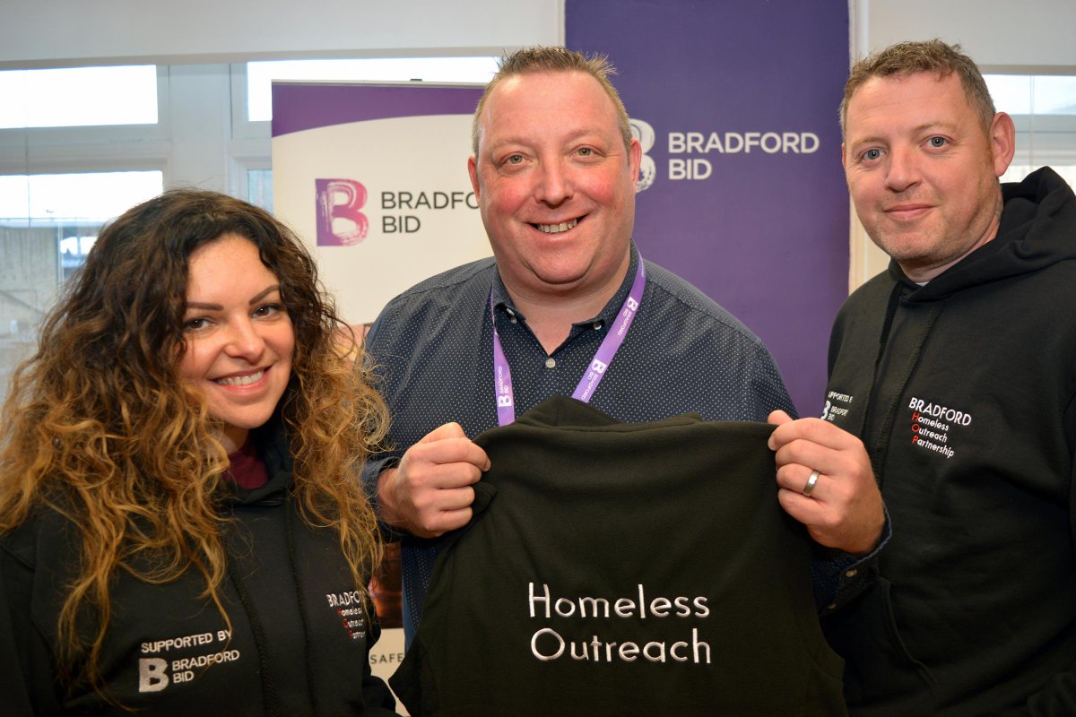Bradford_TandA's tweet photo. BRADFORD BID launches homeless support team HOP https://t.co/nmiMotW9ij https://t.co/jxBhQjAtSs