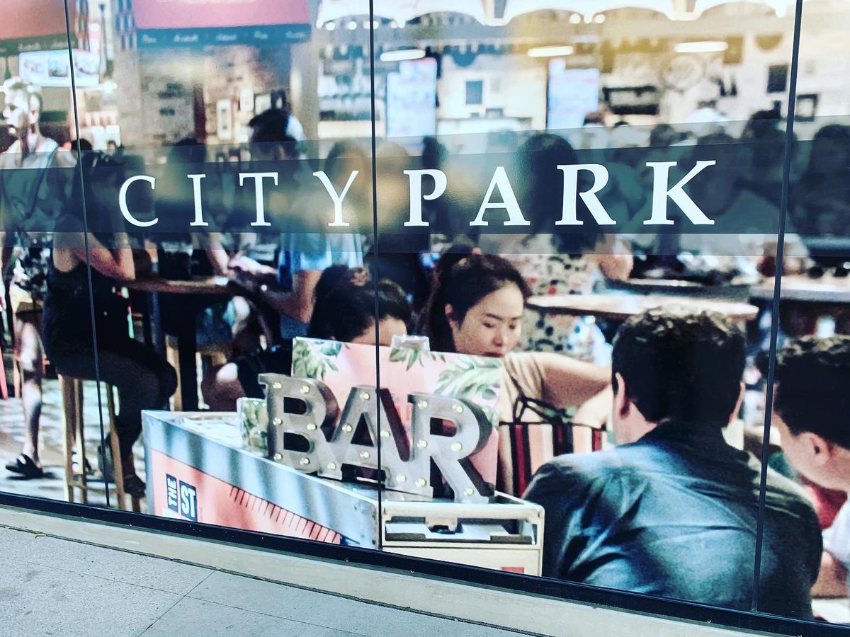 totallytucson's tweet photo. Sneak preview. New photo murals were installed today spanning full ground floor frontage at mixed-use new City Park bldg 40 E. Congress @DowntownTucson Major tenant: @HexagonMining A food court will open soon. @FastSignsTucson installed these fun window murals. #Tucson #CityPark https://t.co/eIzj3beCu4