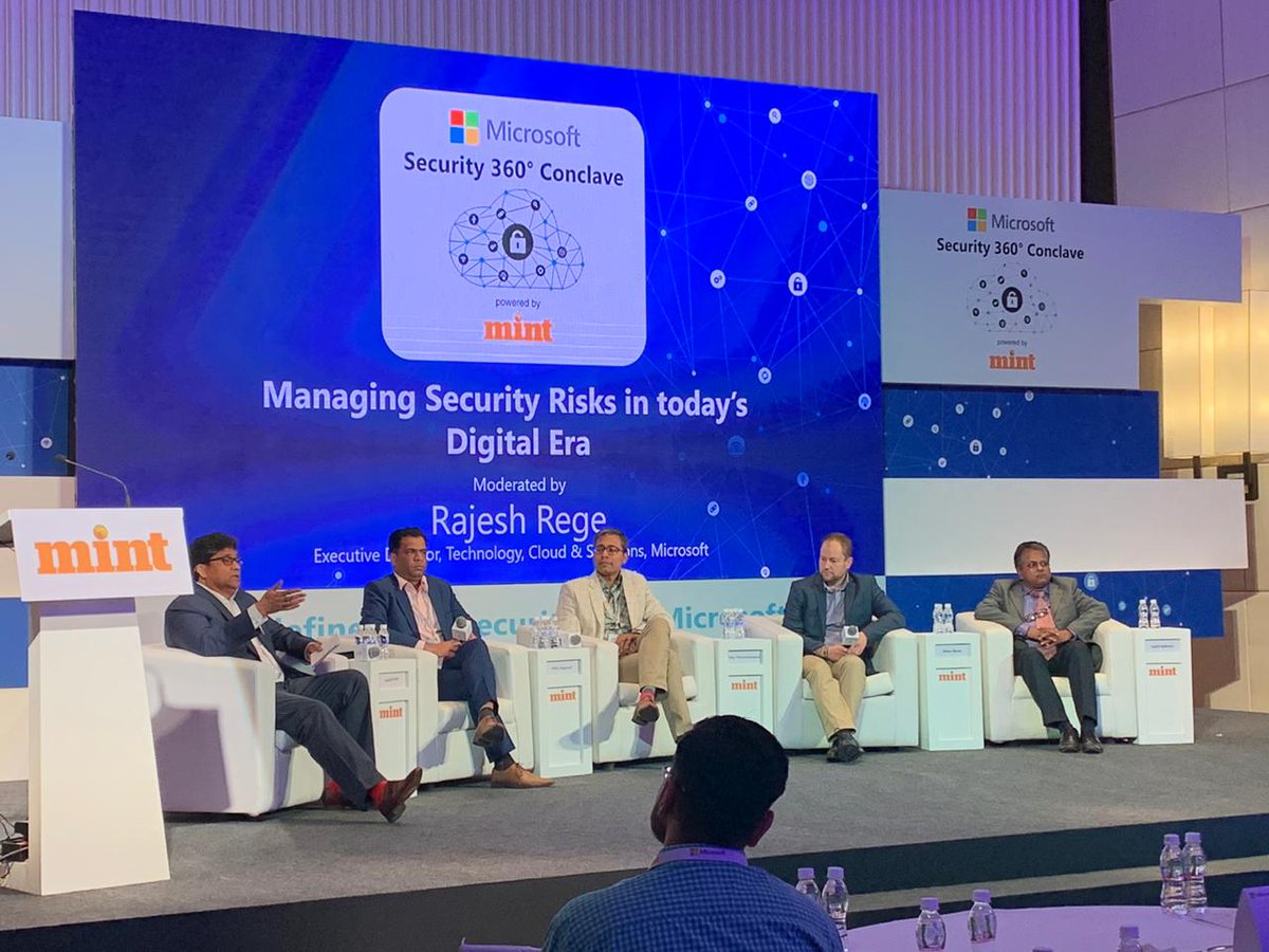 MintEventsLive's tweet photo. "Security started with network & parameter. The first thing that happened when our users moved outside our network is that we extended the same parameter & we moved to VPNs":Nitin Agarwal, Group CIO, CTO & CDO, Edelweiss Financial Services Ltd
#Security360Conclave
@MicrosoftIndia https://t.co/EpI5YHdZ7t