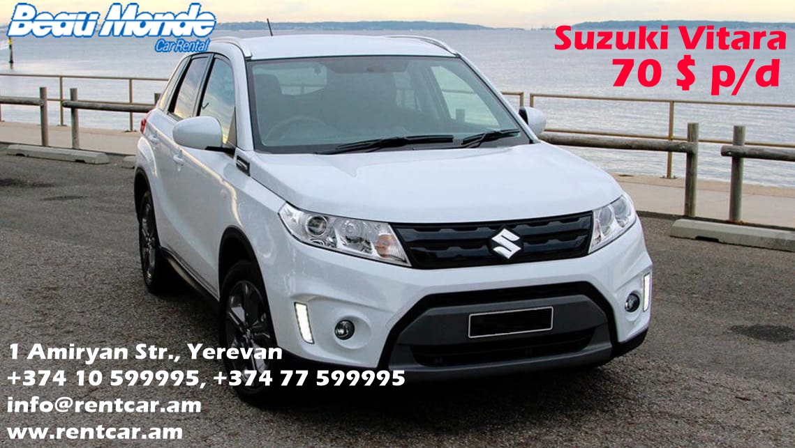 RentCarAm's tweet photo. Suzuki-Vitara-RT-S-2016
Rate per day - 70 $

Beau Monde Car Rental
+374 10 599995, +374 77 599995
info@rentcar.am
https://t.co/h4qrmnvcII https://t.co/tIbFkxfhiF