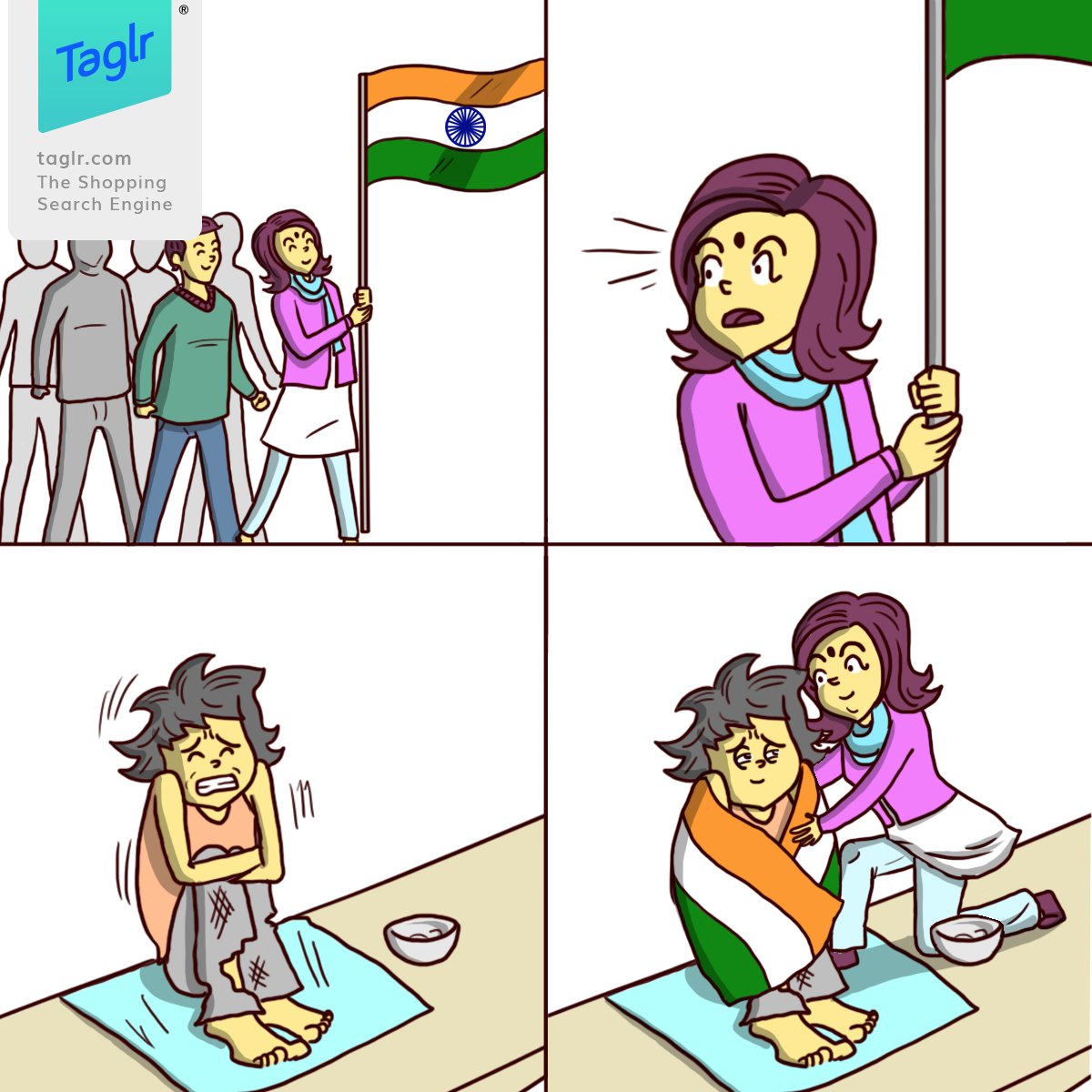 taglrindia's tweet photo. One for all and all for one. Jai Hind & a Happy Republic Day! #HappyRepublicDay #RepublicDay #India #Patriotic #Desi #JaiHind #ShopSmartSearchTaglr https://t.co/h3mT24F4AK
