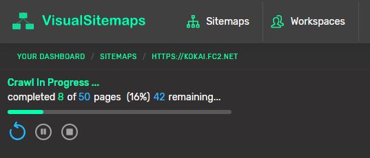 iionii11021's tweet image. さっそく試しにやってみたんですけど自分の内容の少ないブログでも結構時間かかる・・・15分くらいたったけどまだ描画されません。期待しちゃうけど。 #visualsitemaps