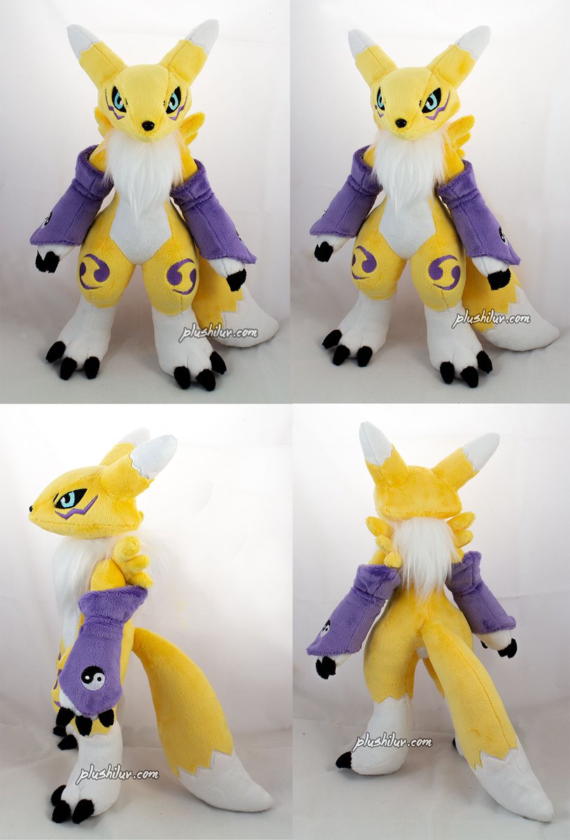 plushiluv's tweet photo. A Renamon I completed recently! She's 14" tall. I had made one a long time ago, it was nice to revisit the character while still drafting the pattern from scratch https://t.co/JppvbN1GjK