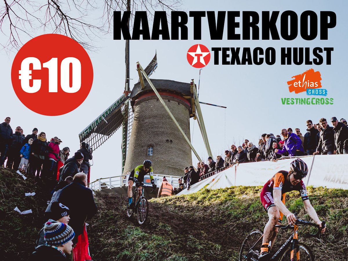 Nog op zoek naar tickets voor Vestingcross Hulst? Vanaf vandaag zijn de voorverkooptickets verkrijgbaar bij ons Texaco tankstation aan de Glacisweg in Hulst voor €10.- per stuk.
#VestingcrossHulst  #Vestingcross #Hulst #Gemeentehulst