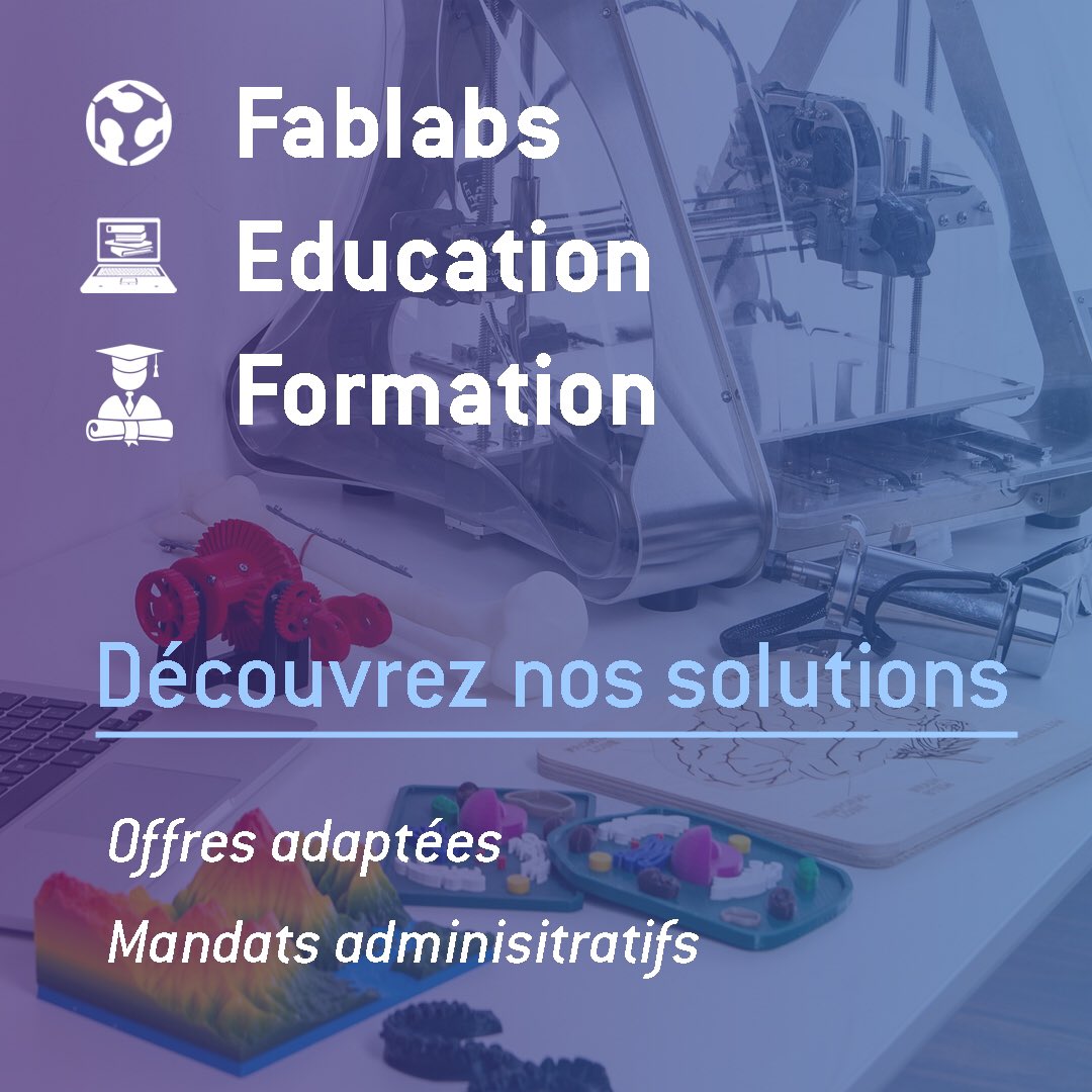 Francofil_'s tweet photo. #Makers, #fabmanagers, #enseignants, vous formez ou initiez différents publics à l’#impression3D?
Vous évoluez dans un #fablab, au sein de l’#EducationNationale ou d’un centre de #formation?
Contactez-nous afin de découvrir nos solutions dédiées : contact@francofil.fr https://t.co/gCnkkfvxPv