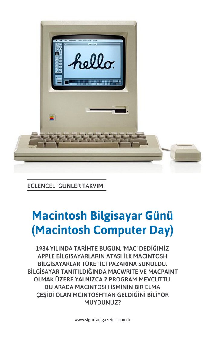sigortacinews's tweet image. #macintoshcomputerday