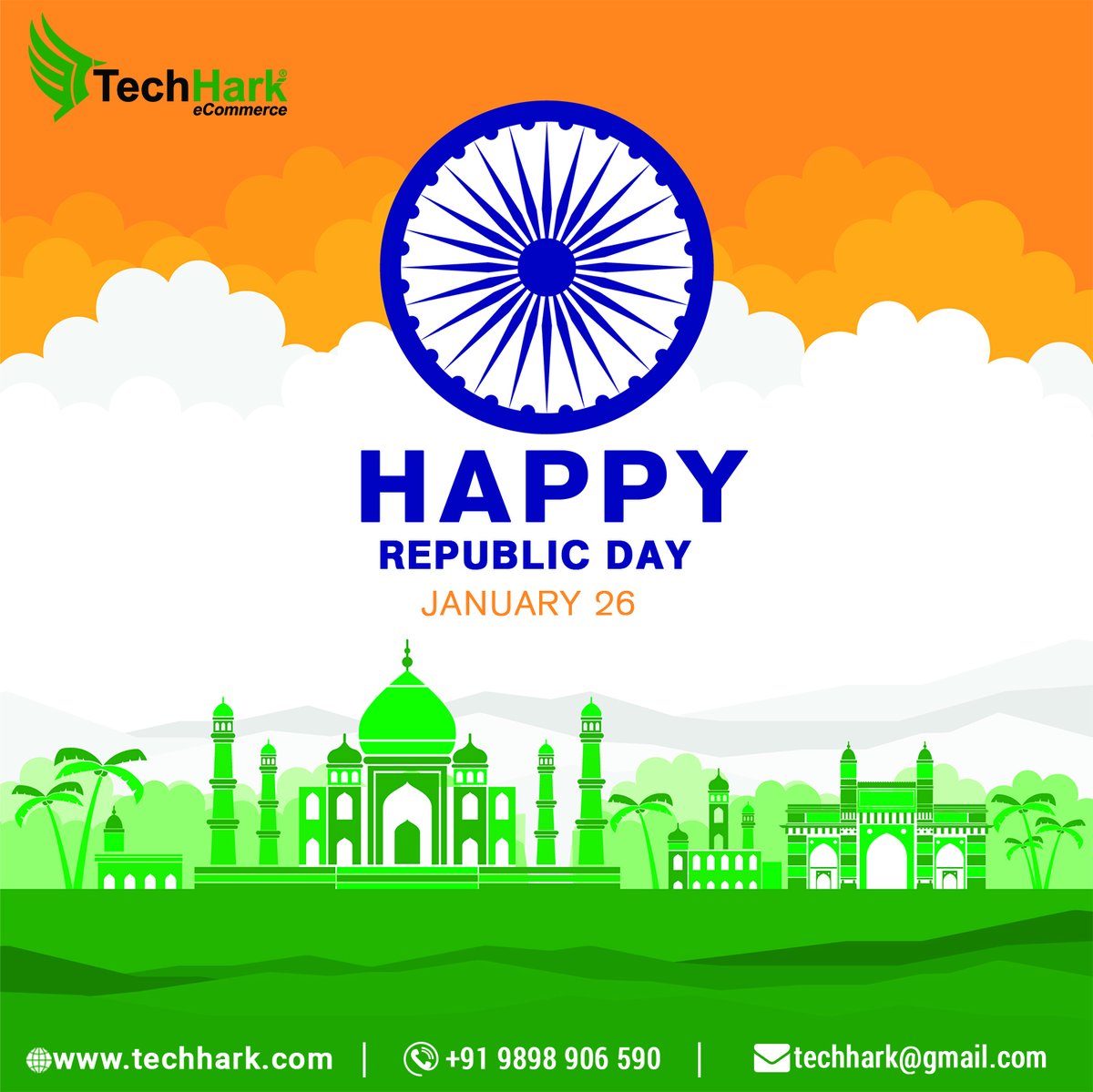 techhark's tweet photo. !! 26 January 2020 !!
Wish you all a very Happy Republic Day...
We are Indians, firstly and lastly. जय हिंद।
#RepublicDay  #RepublicDay2020 #RepublicDayIndia #happyrepublicday https://t.co/ezFM5Loj8R