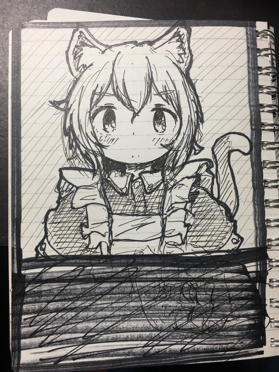 今日片手間で描いてたやつですかわいいですね 