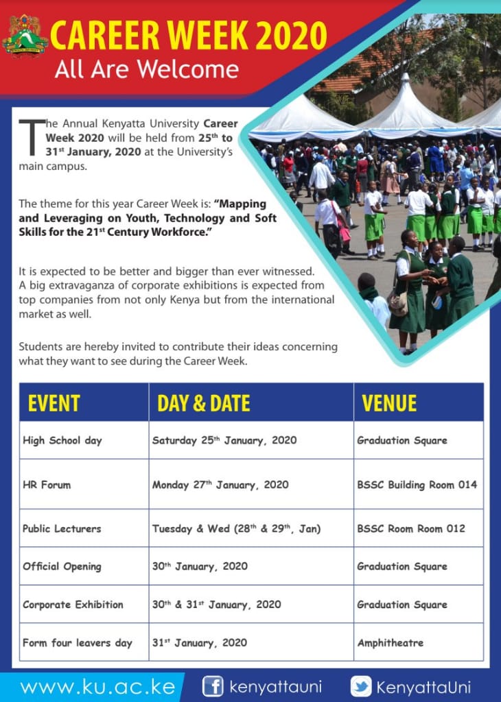 Johnsonjay254's tweet photo. #KUCareerWeek2020.
It's here with us...few hours to go.
I can't believe someone will miss this.
Its our opportunity. https://t.co/e1P737FlBy