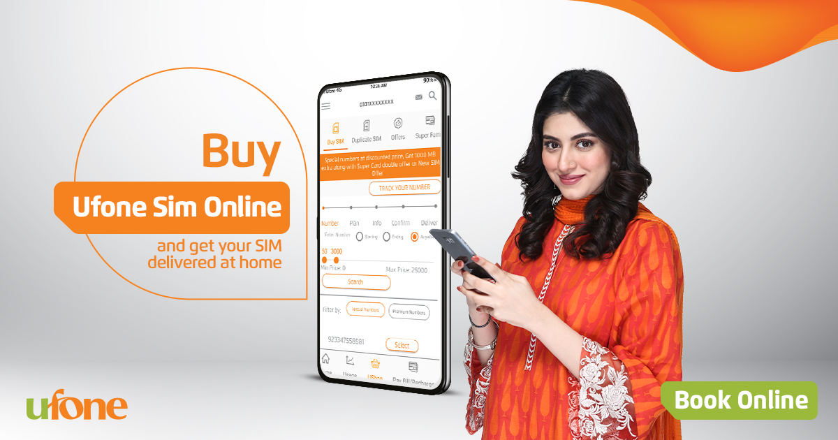Ufone's tweet photo. Book your favorite number and get the SIM delivered at home. Download App now: https://t.co/qYBIY0Eppx
*Terms and conditions apply.
#BMN #BookMyNumber #InternetPackage #Data #Ufone #TumHiTouHo #ItsAllAboutU https://t.co/3XfUvXjZB5