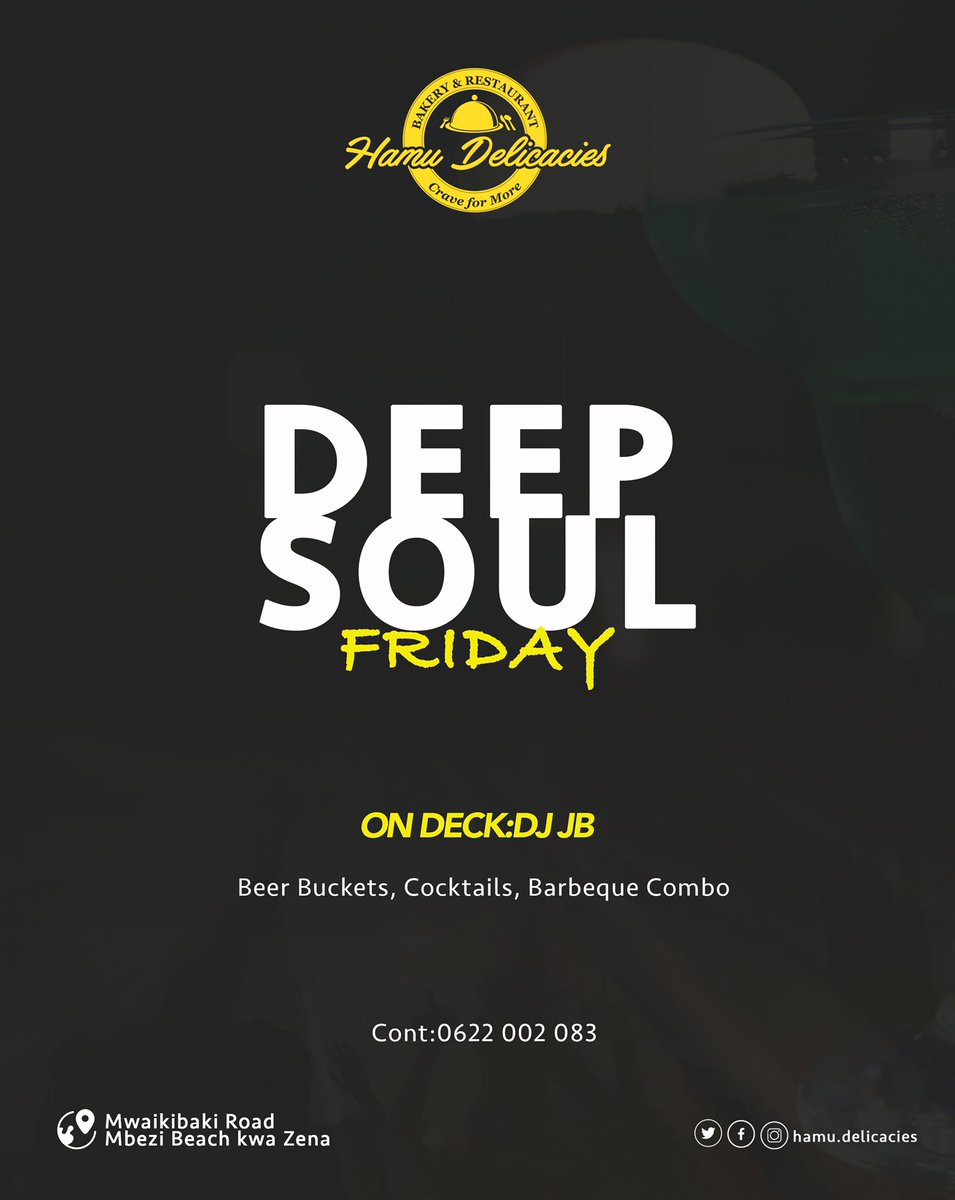 HamuDelicacies's tweet photo. TGIF.... @HamuDelicacies . Barbecue, Beer buckets, Wines, Cocktails/Mocktails, Fresh Juices and Deep music for the soul! https://t.co/co5T0UuRNS