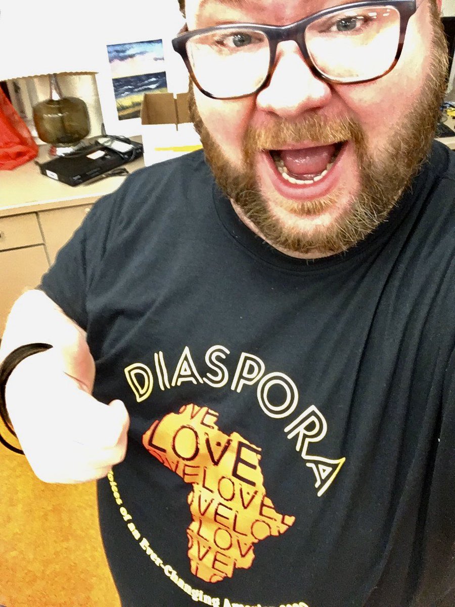 mrwagnersclass's tweet photo. Thanks to my friends with @GLHSDiaspora for the beautiful shirt! Break all the legs today during your performances! We will be rooting for you! Much love to your leaders @DrDonjaThomas @science2succeed @MrsKGermany Mrs. Amerson! https://t.co/6C9TRlWXcc