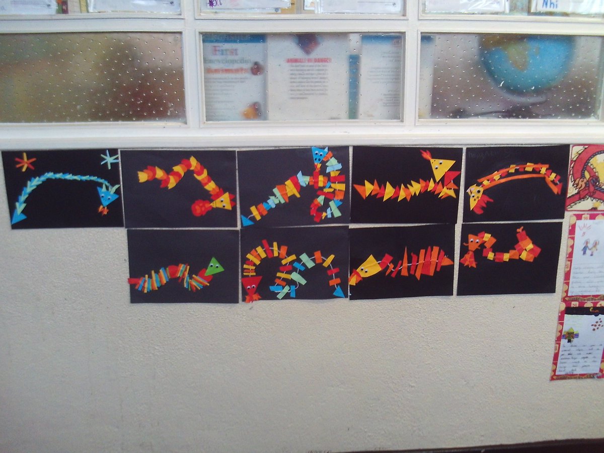 3rdClassASGNS2's tweet photo. Ms. McCarron's class were learning all about the Chinese New Year this week. The girls made some colourful dragons and wrote down their favourite facts about the festival. #ChineseNewYear #YearoftheRat https://t.co/XKUgj7CsV5